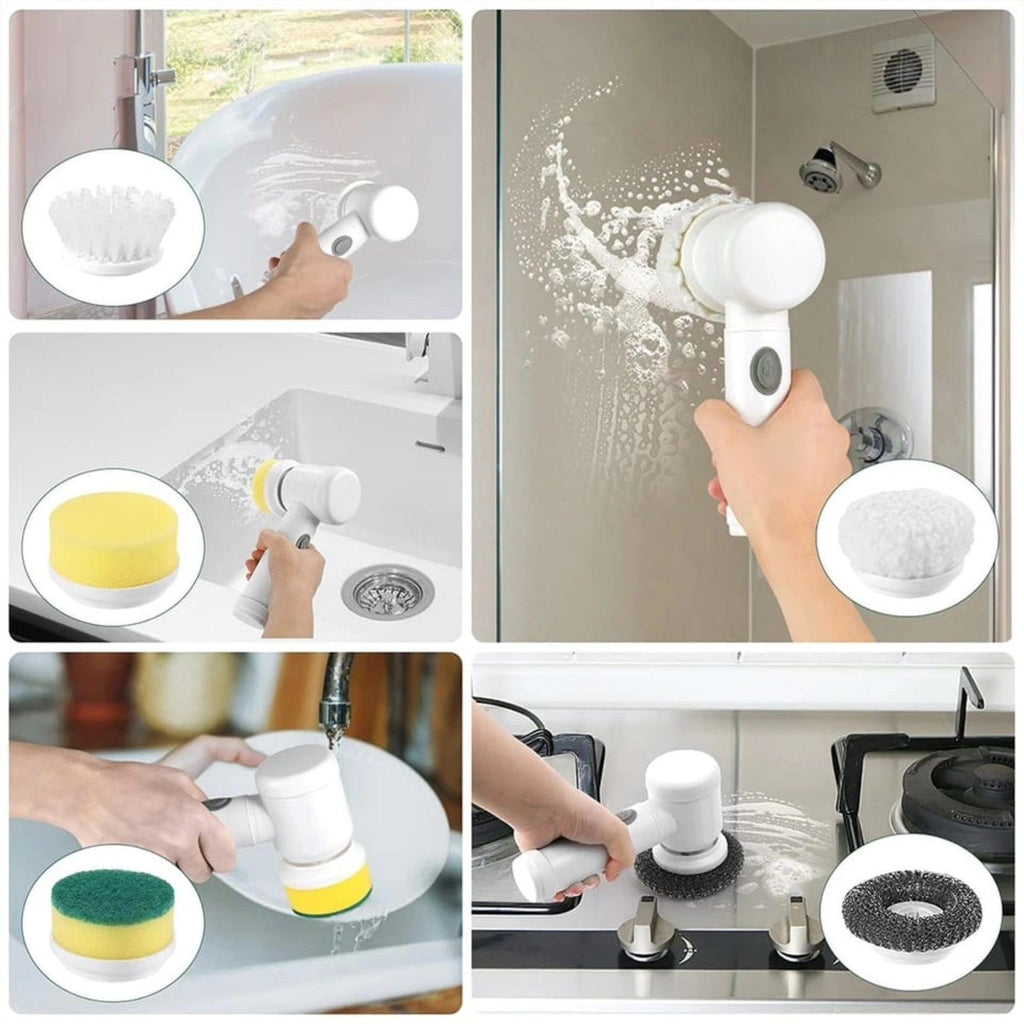 5-in-1 Electric Magic Cleaning Brush – Your All-in-One Cleaning Partner!