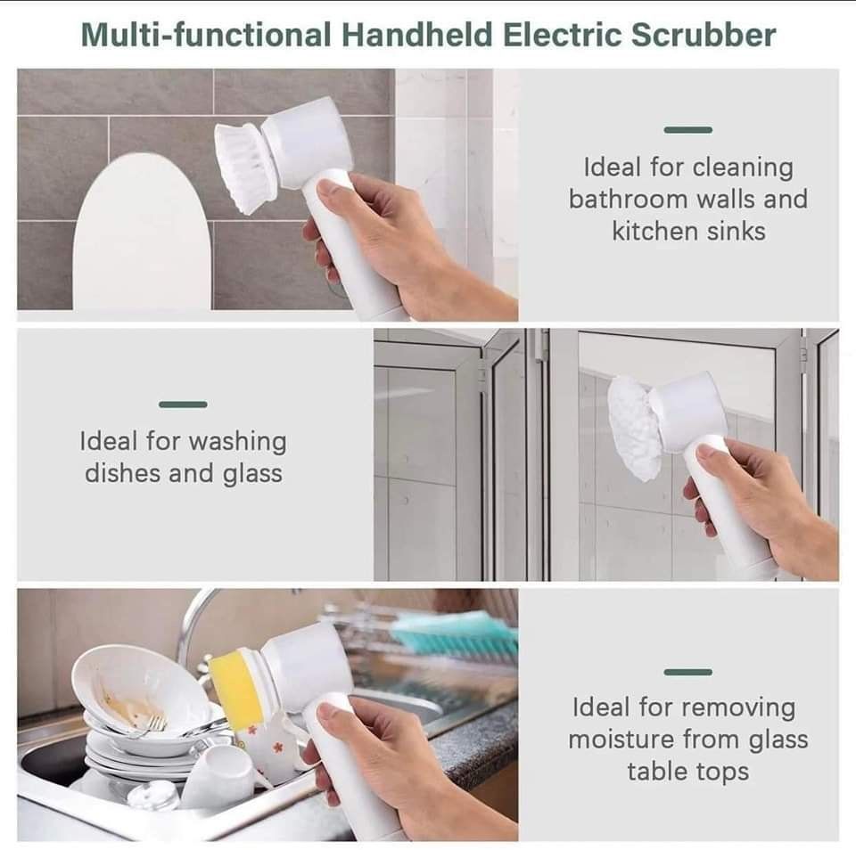5-in-1 Electric Magic Cleaning Brush – Your All-in-One Cleaning Partner!
